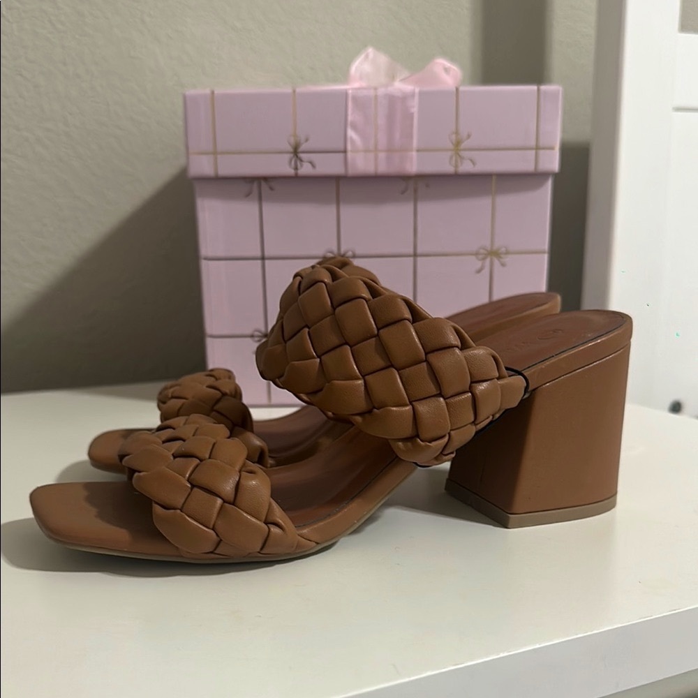 Forever 21 Brown Braided Heels